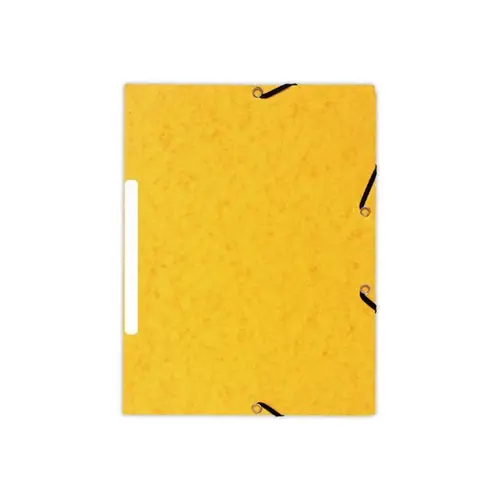 10 Chemises 3 rabats à élastiques 360 g - Dos de 1,5 cm - Jaune - EXACOMPTA