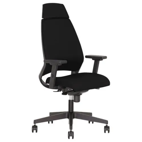 Fauteuil de bureau tapissé Kenari - Monté - Avec accotoirs 4D