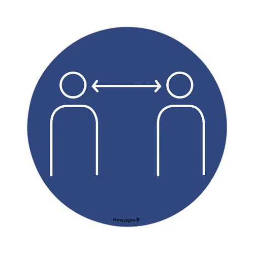 Sticker sol distances de sécurité Ø 45cm