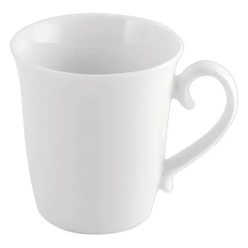 6 Mugs - 31 cl - Porcelaine blanche