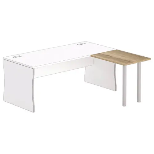 Retour BUDAPEST et BUENOS AIRES 80 x 60 chêne veiné - pieds alu FIDUC