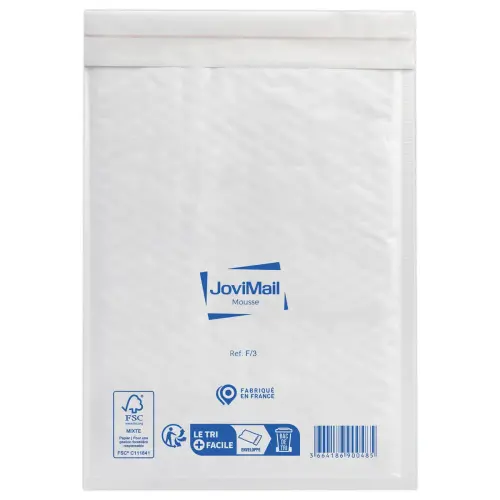 100 Pochettes Kraft Blanc matelassées mousse 79gr format type F/3