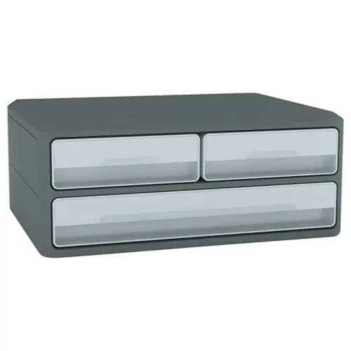 Module 3 tiroirs MOOVUP CEP-gris foncé