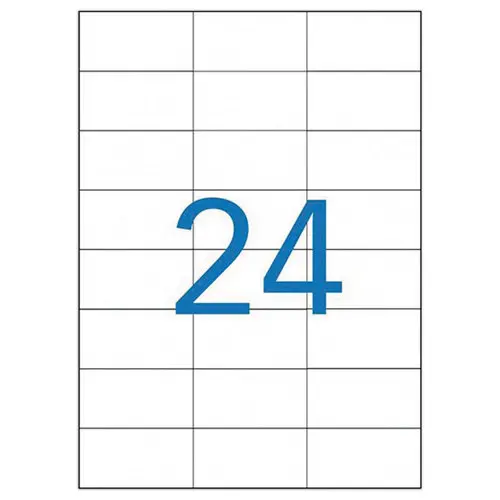 100 planches de 24 étiquettes, 70 x 35 mm, 100% recyclé