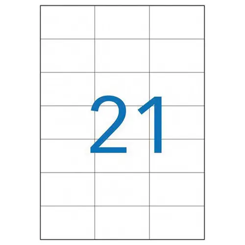 100 planches de 21 étiquettes étiquettes de signalisation - 70x42,4 mm - 100% recyclé