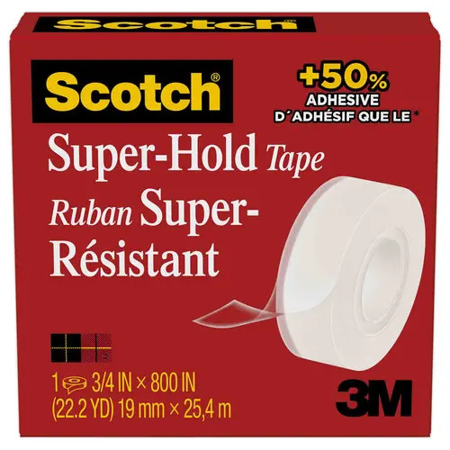 Ruban adhésif Super hold – Très résistant – 19 mm x 25,4 m – SCOTCH