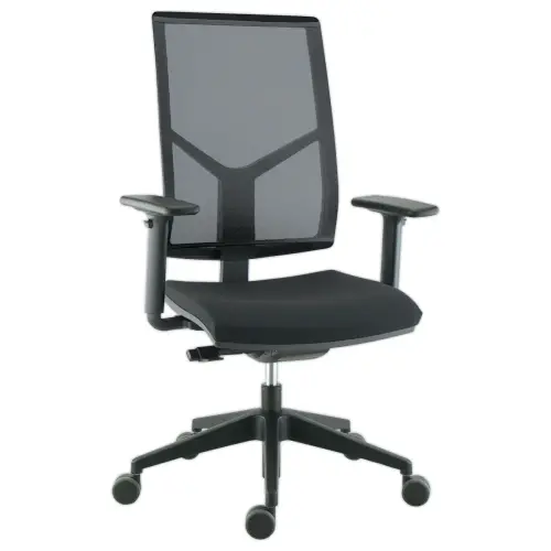 Siège LYON synchrone - Avec accotoirs - Noir - Livré monté