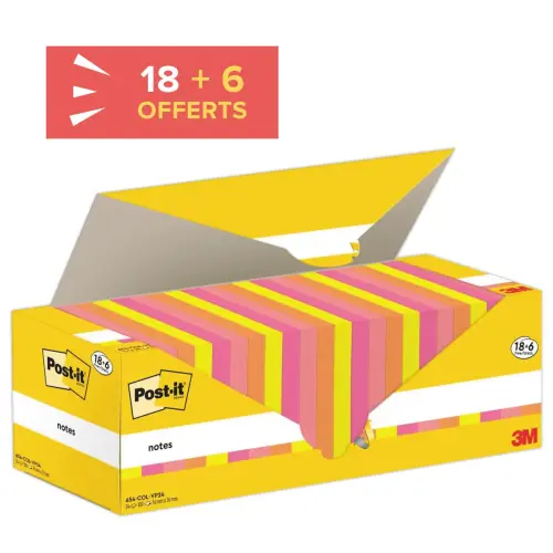 24 blocs Notes repositionnables 476x476 mm 100 feuilles dont 6 offerts