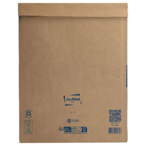 50 Pochette à bulles d'air Kraft recyclé 140gr 35x47 cm