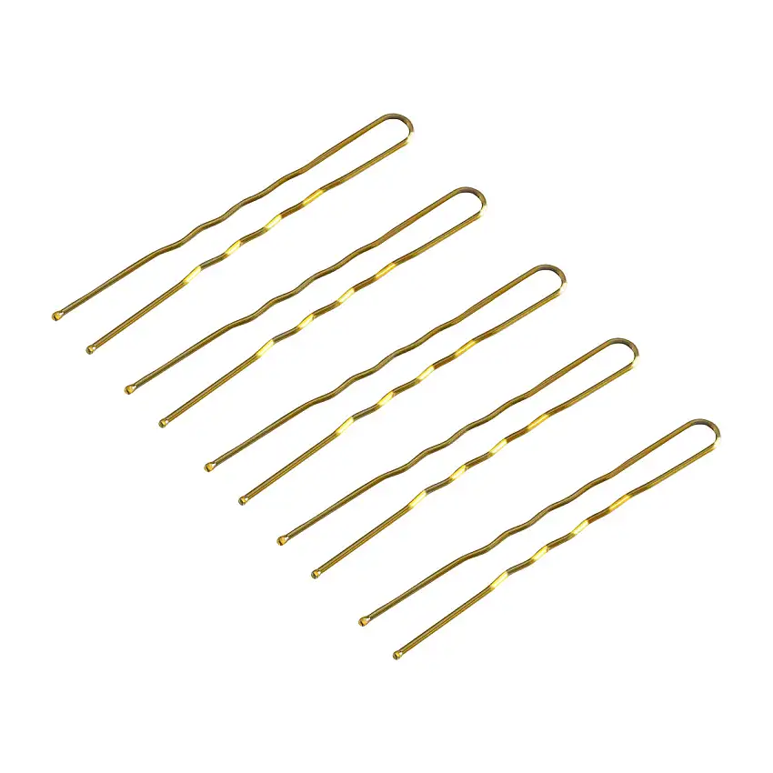 Hairdresser's hair bows E-57 120 pcs. 5.6 cm gold