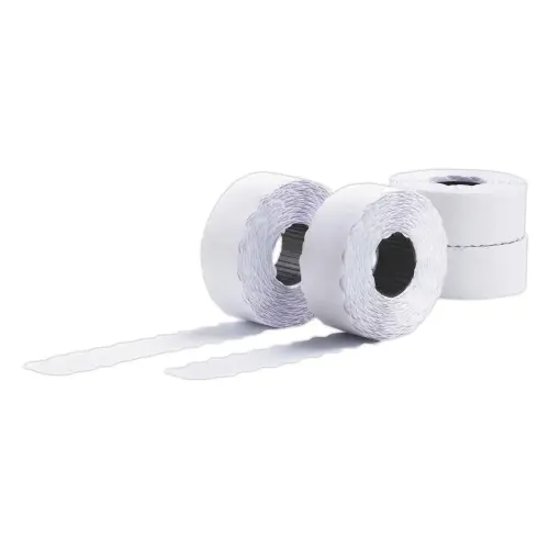 10 rouleaux de 1200 étiquettes blanches 26x16 mm adh permanent