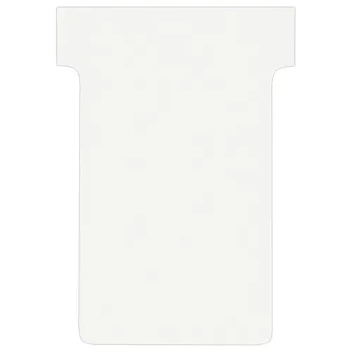 100 Fiches T pour planning - Taille 2 - Blanc - NOBO