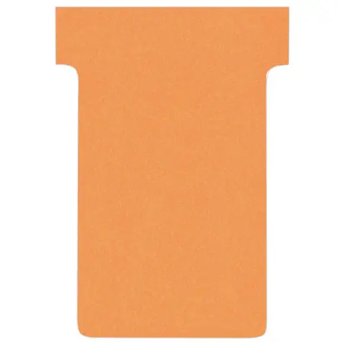 100 Fiches T pour planning - Taille 2 - Orange - NOBO