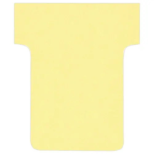 100 Fiches T pour planning - Taille 1,5 - Jaune - NOBO
