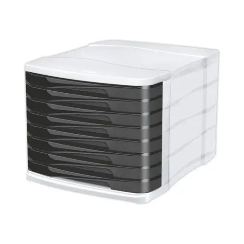 Bloc de classement 8 tiroirs - Box - Noir - CEP
