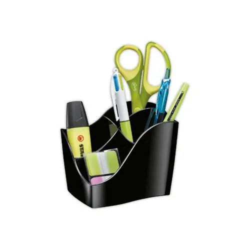 Multipot 4 compartiments Ellypse - Noir recyclé - CEP