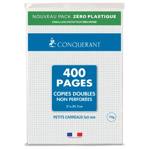 100 Copies doubles A4 - 70 g - CONQUERANT