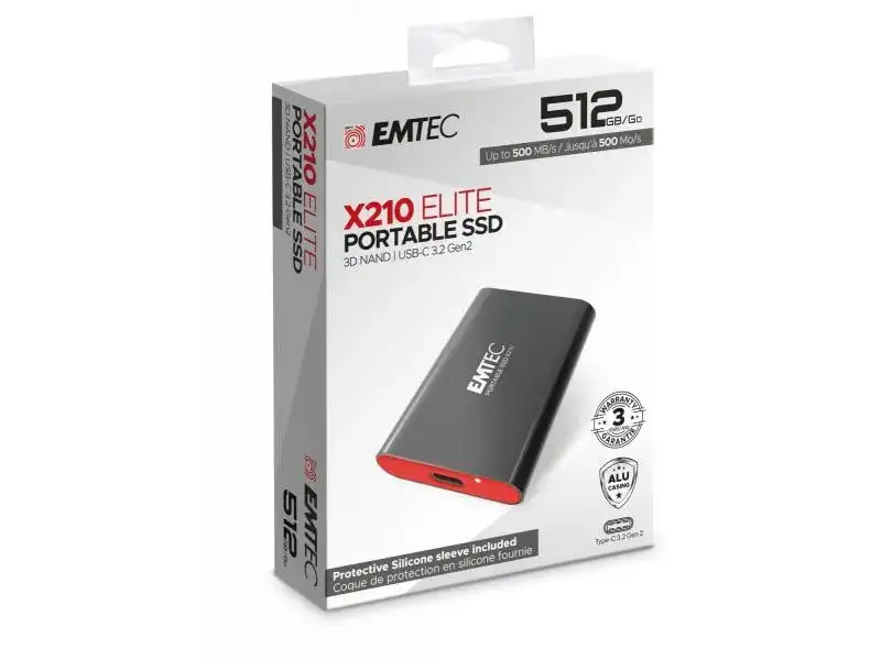 Emtec external SSD X210 Elite 512GB – USB 3.2