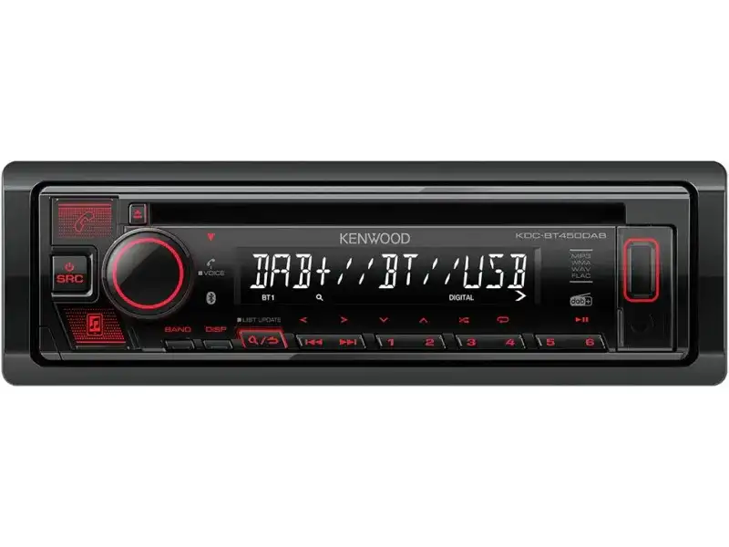 Kenwood Autoradio numérique CD/USB Bluetooth Spotify DAB+ KDC-BT450DAB