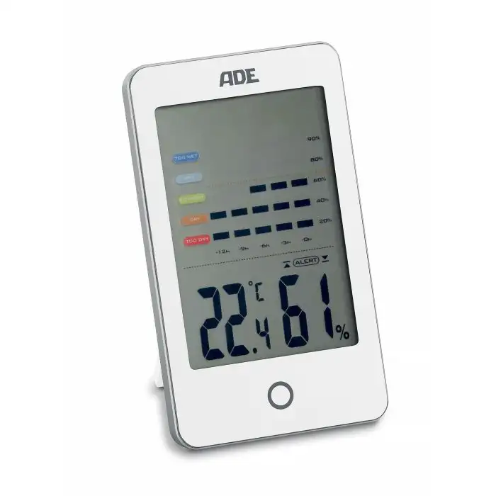 Ade Elektronische Thermometer en Hygrometer met Schimmelalarm wit