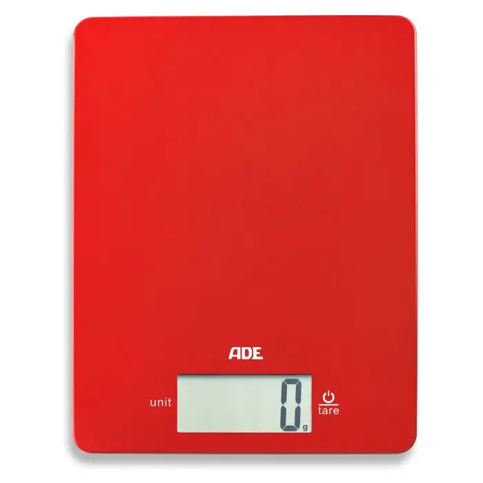 Ade Elektronische Keukenweegschaal Leonie rood 17x22cm