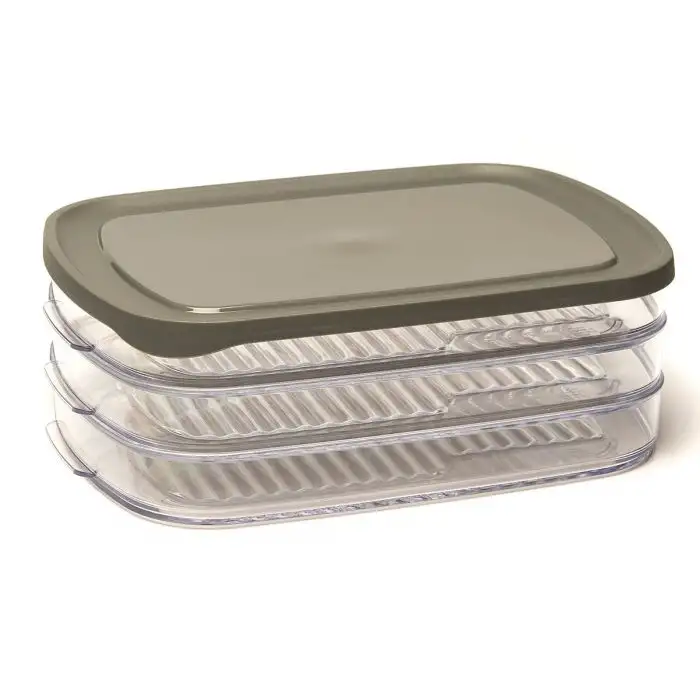 Amuse Basic 3 Stapelbare Vleeswarendozen in PP 23x15cm