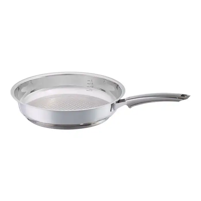 Fissler Crispy Steelux Premium Inox Braadpan met Novogrill Braadoppervlak 28cm