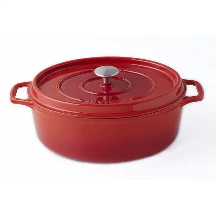 Invicta Ovale Stoofpan in Geëmailleerd Gietijzer Rubis 4l - 27cm