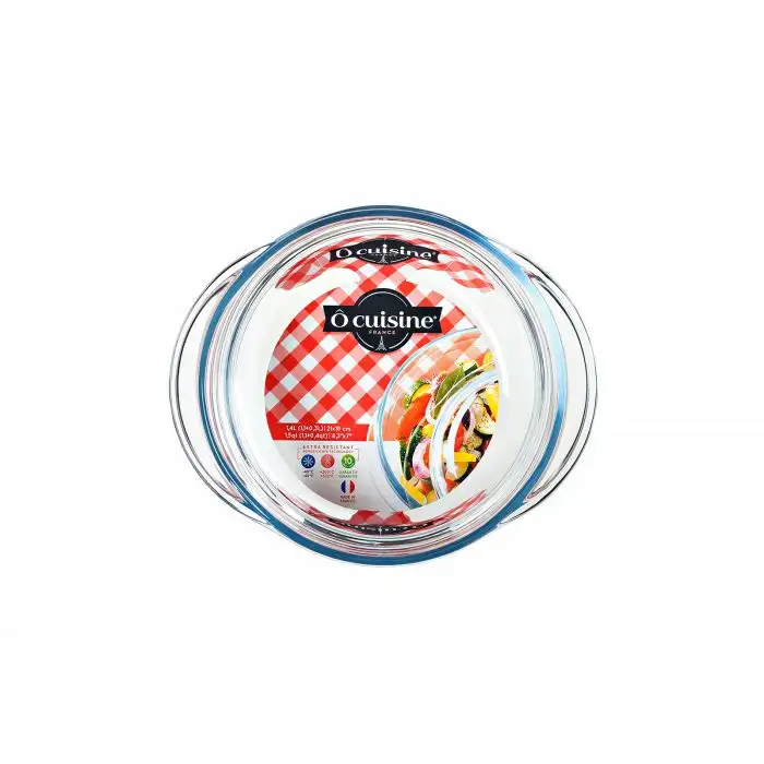 Ôcuisine Ronde Kookpan met Deksel in Borosilicaatglas 1,6l - 20cm