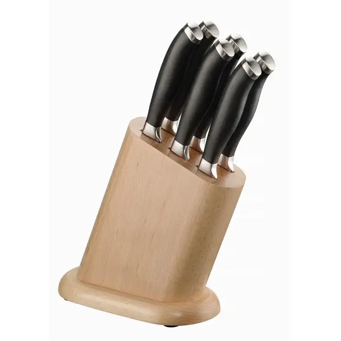 Pintinox 6-delige Messenblok in Hout Professional