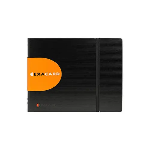 Porte cartes de visite Exacard à pochettes détachables 240 cartes Exactive® - 20x25cm - Noir - EXACOMPTA