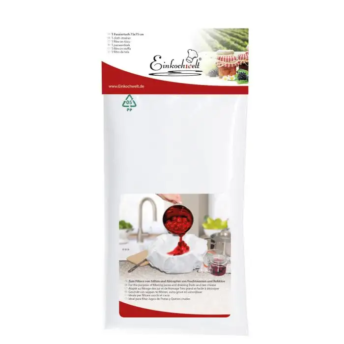 Einkochwelt Zeefdoek Non-woven 75x75cm