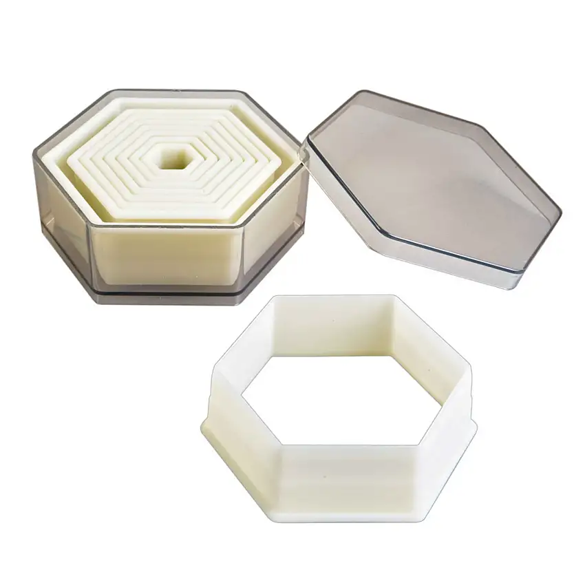 Emporte-pièces hexagonaux en plastique – 9 pièces