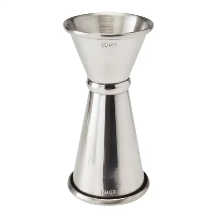 Beaumont RVS Gestreepte Jigger Maat 20ml/40ml