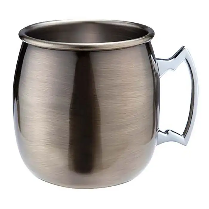 Beaumont gebogen Moscow Mule mok met antieke koperen afwerking 500ml