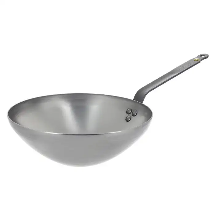 De Buyer Wok in Staal met Natuurlijke Antiaanbaklaag Mineral B Element Pro 24cm