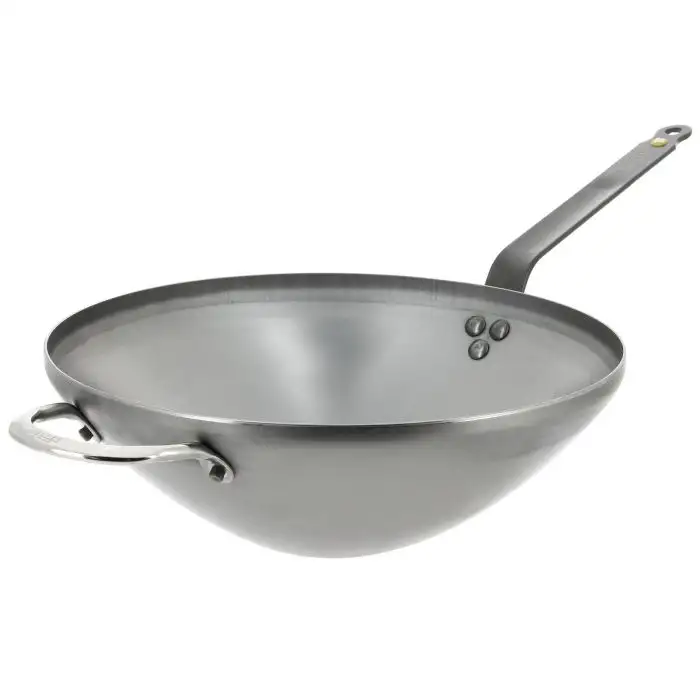 De Buyer Wok in Staal met Natuurlijke Antiaanbaklaag Mineral B Element Pro 32cm