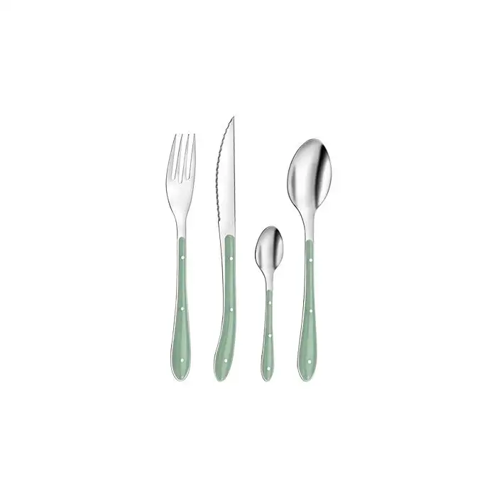 1-2-3 Set Couverts 24 Cps Vert Deau Eau