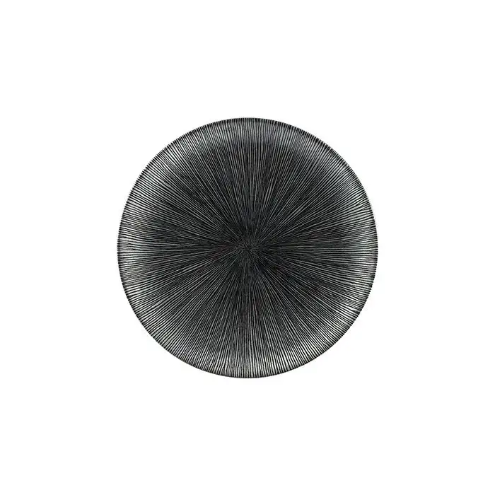 Agano Black Assiette Plate D28,8cm S12 Coupe - Agblev111
