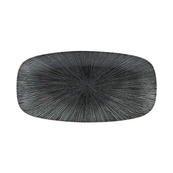 Agano Black Assiette 29,8x15,3cm Set 12 Rectangulaire Agblxo111