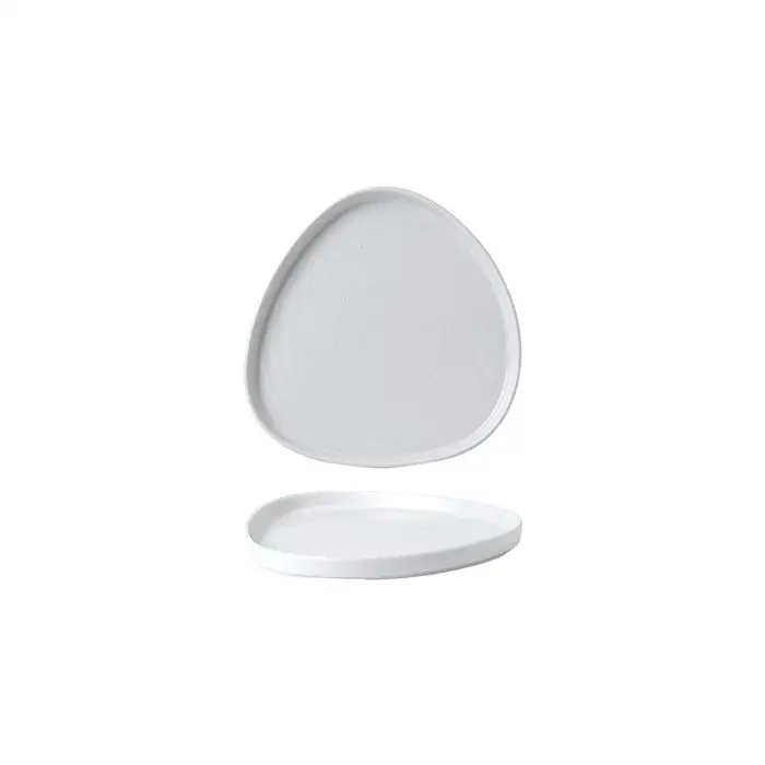 White Assiette D20xh2cm Set 6 Walled - Triangulaire - Whwt211