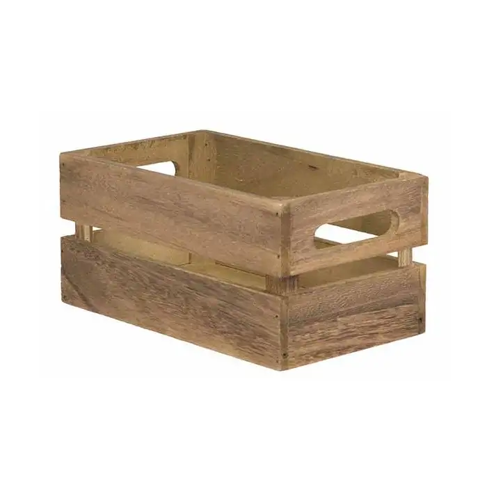 Vintage Box En Bois 11.6x24x14.2cm Brun