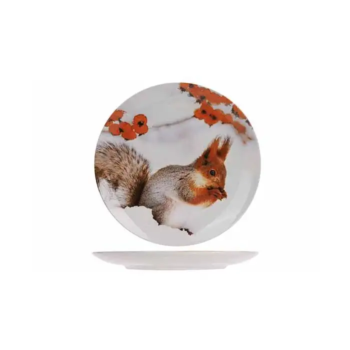 Animal Assiette Dessert D20cm Ecureuil
