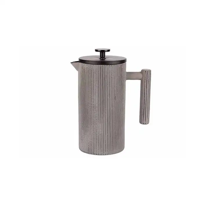 CafetiÈre À Piston Gris Clair D9xh20cm Fonte