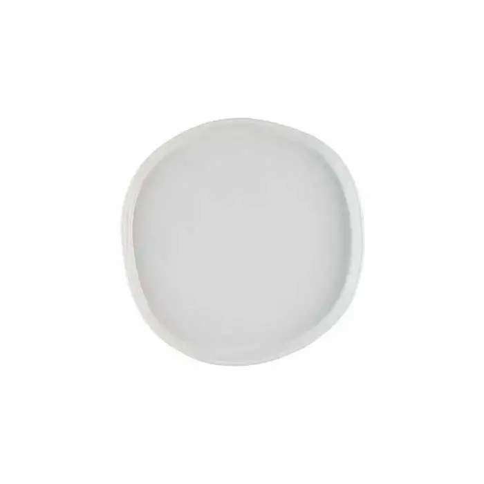 White Assiette Plate D21xh2cm Set6 Walled - Whow211