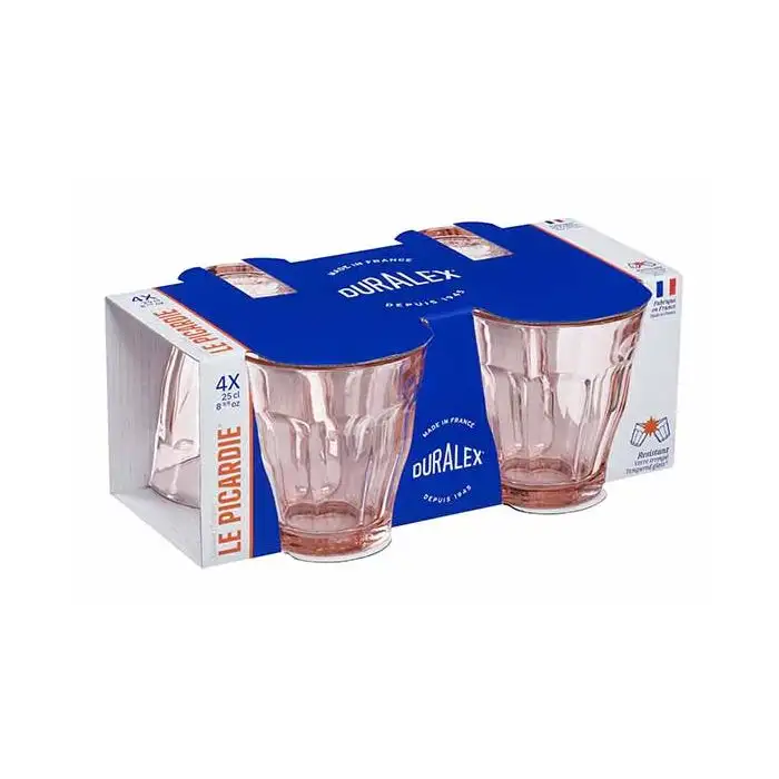 Picardie Gobelet 25cl Rose Set4 D8,5xh9cm