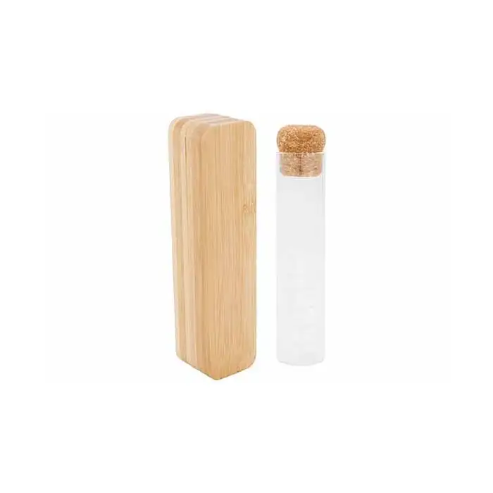 Infuseur À ThÉ Borosicilate - Dans Boite Bambou - D2,9xh14,6cm - Bouchon En LiÈg
