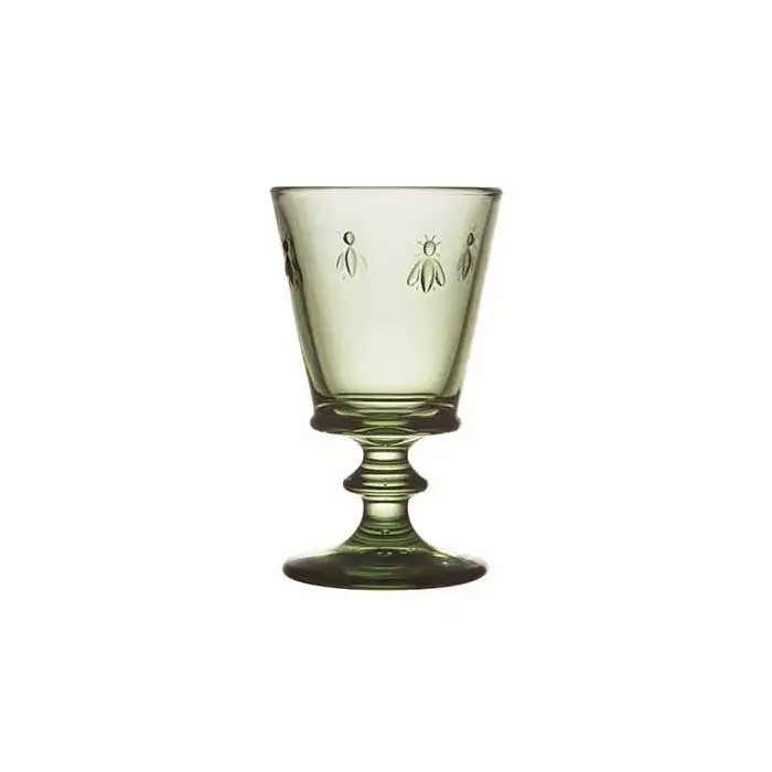 Abeille Verre A Vin 24cl Set6 Vert Olive D8,5xh14,1cm