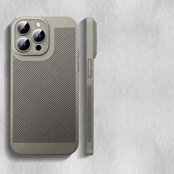 Étui pour iPhone – en titane, dissipation thermique en maille avec film d’objectif